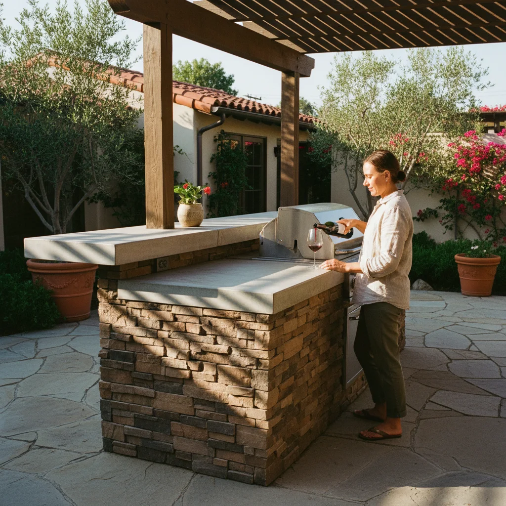 outdoor kitchen project documentary photograph