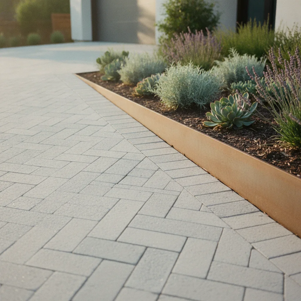 A Seattle contractor shows a homeowner different permeable paver options for their driveway project.