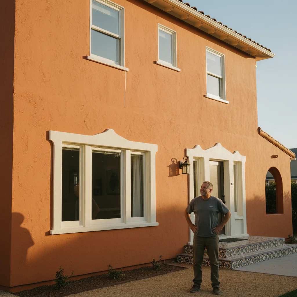 exterior painting project documentary photograph