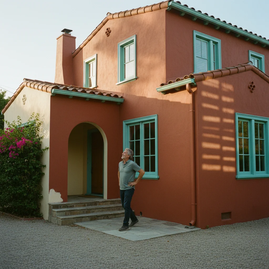 exterior painting project documentary photograph