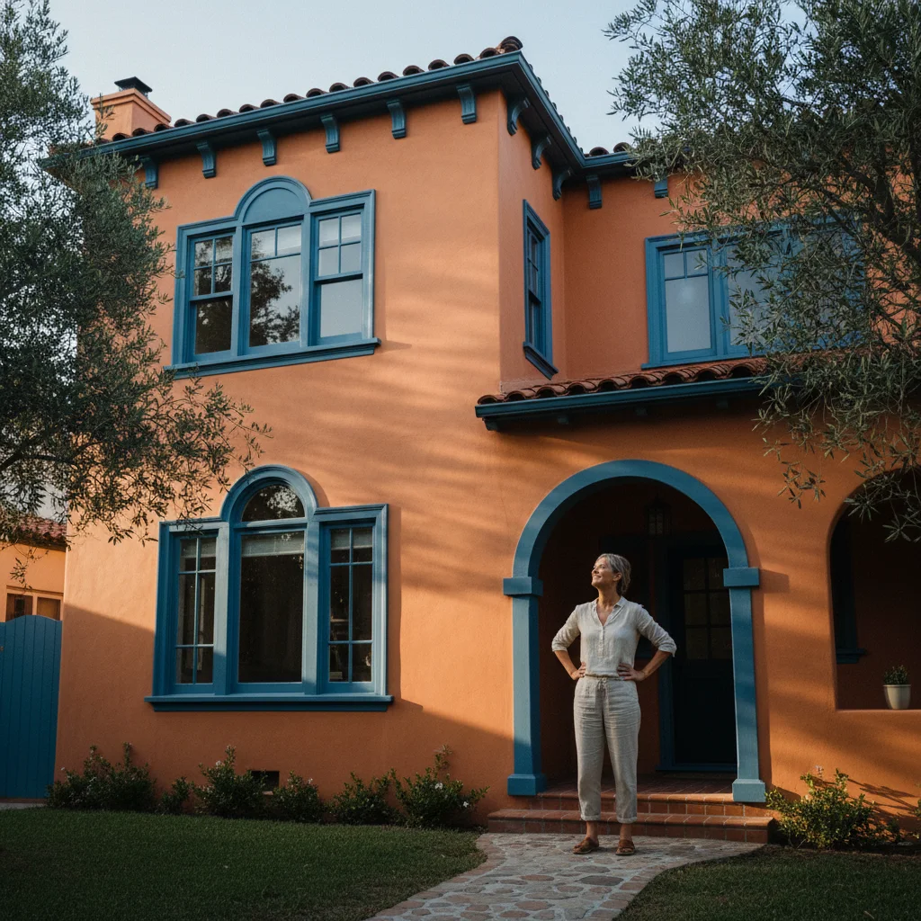 exterior painting project documentary photograph
