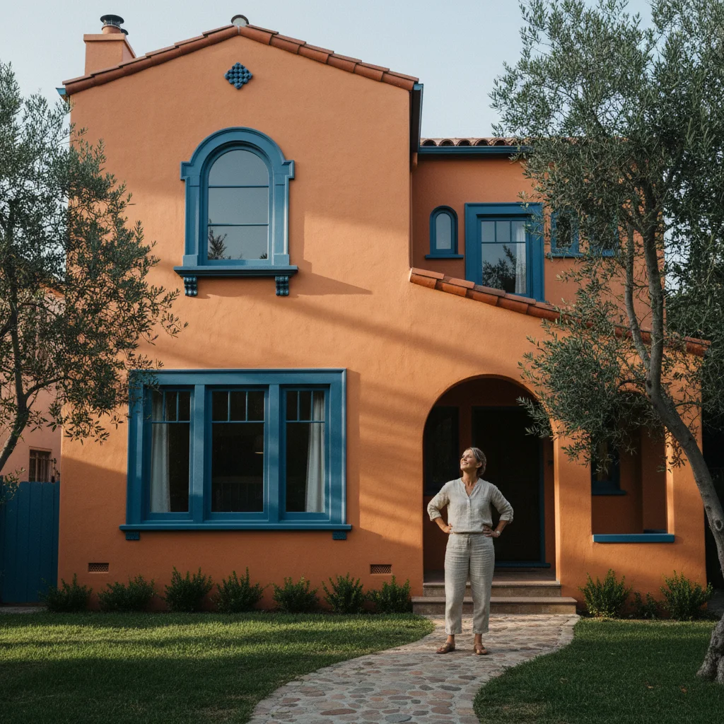 exterior painting project documentary photograph