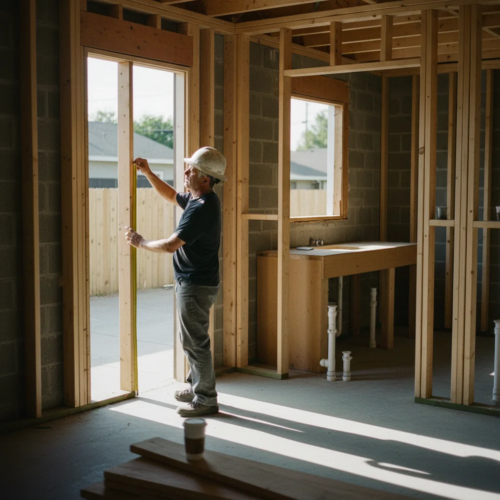 garage conversion project documentary photograph