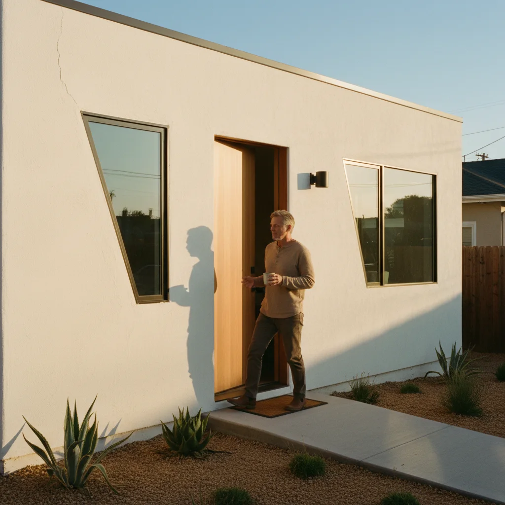 garage conversion project documentary photograph