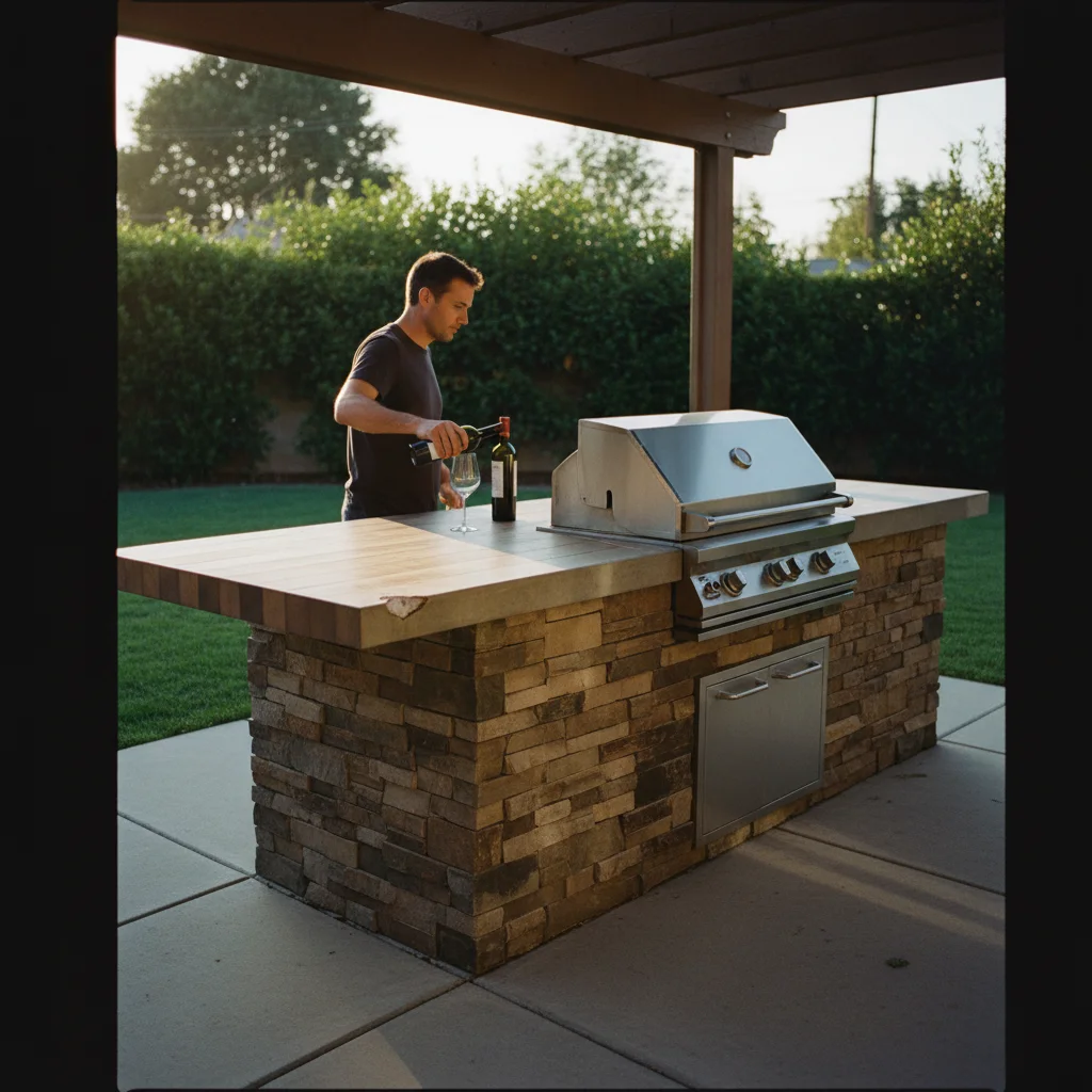 outdoor kitchen project documentary photograph
