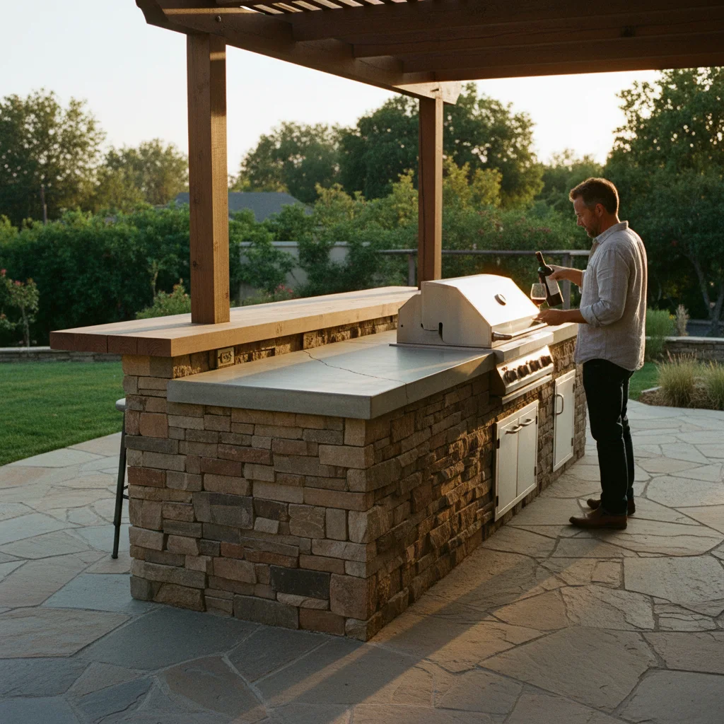 outdoor kitchen project documentary photograph