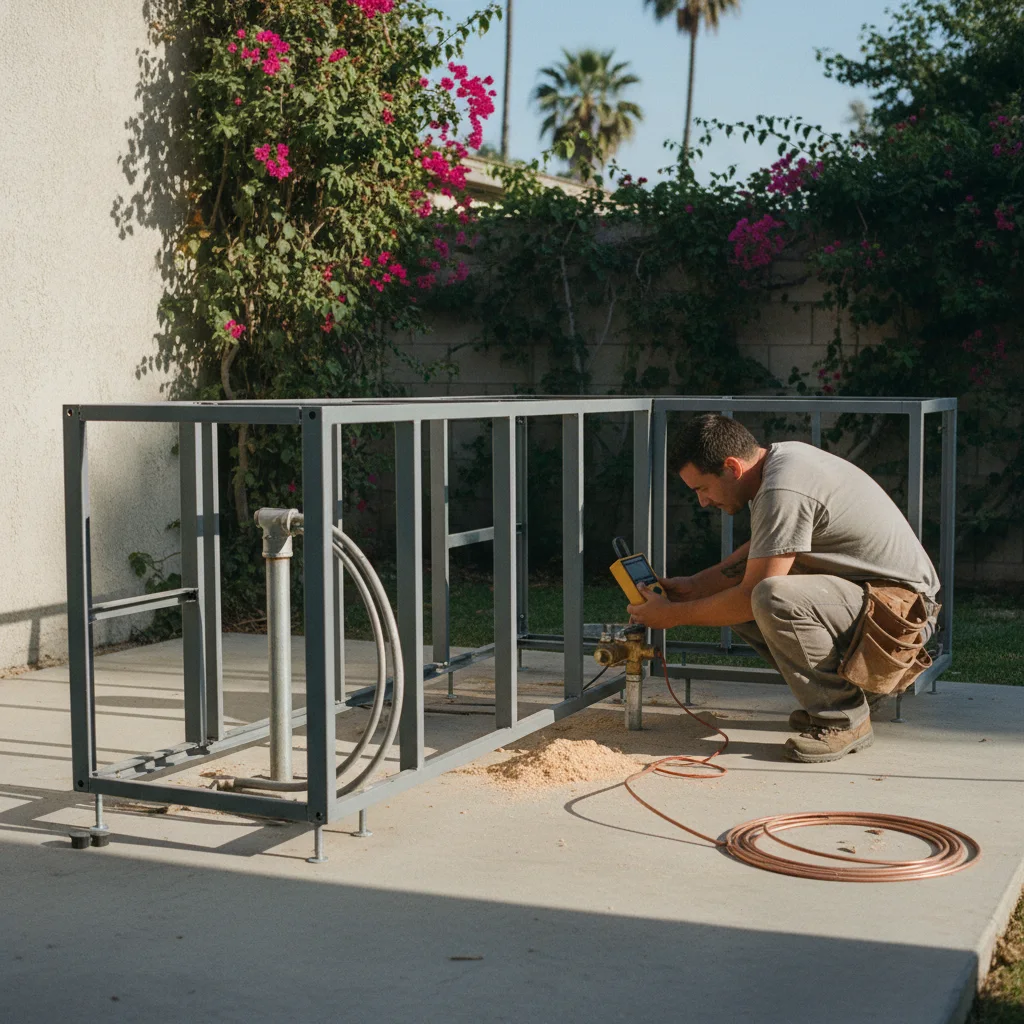 outdoor kitchen project documentary photograph