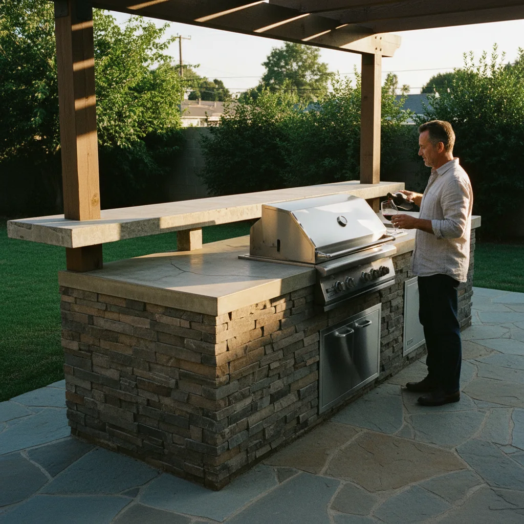 outdoor kitchen project documentary photograph