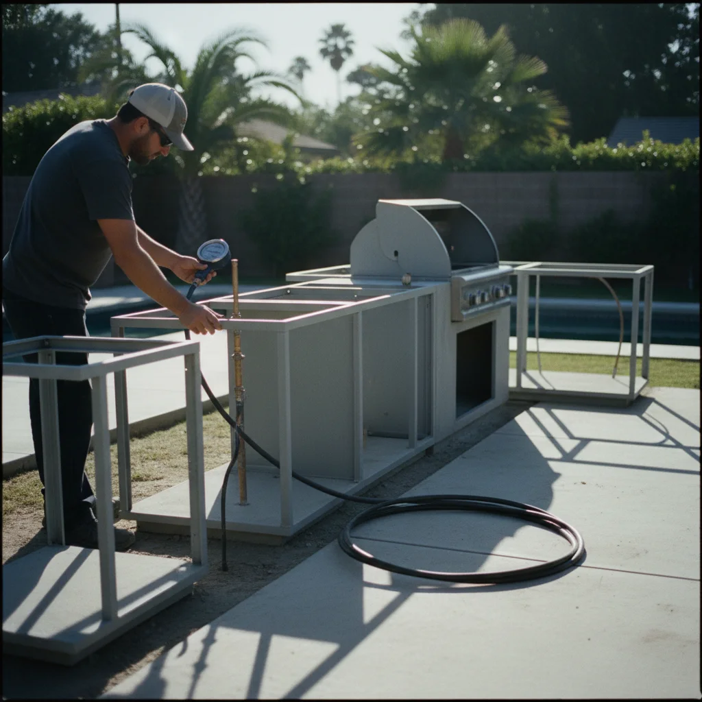 outdoor kitchen project documentary photograph