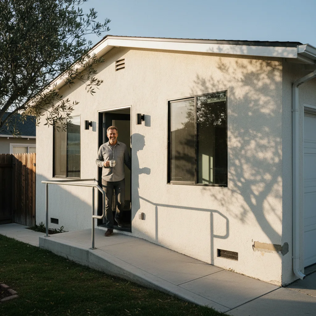 garage conversion project documentary photograph