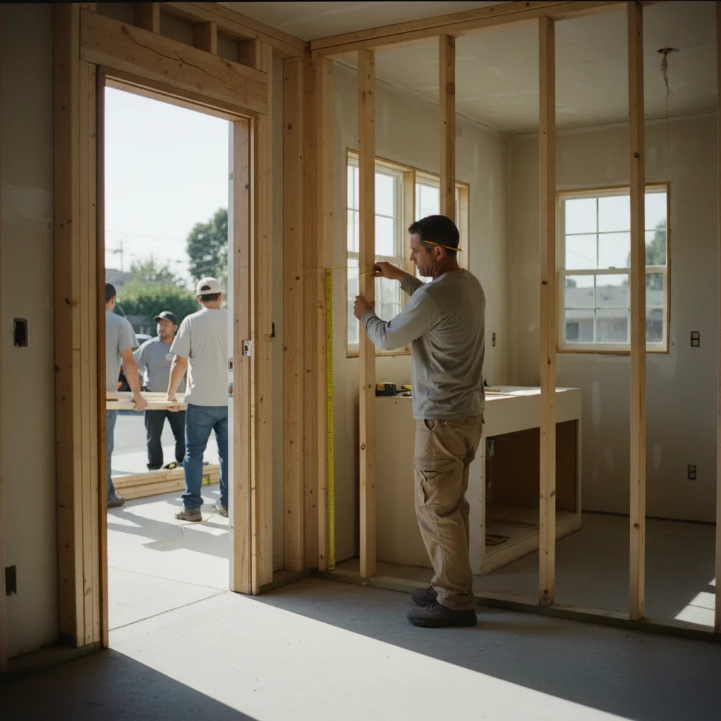 garage conversion project documentary photograph