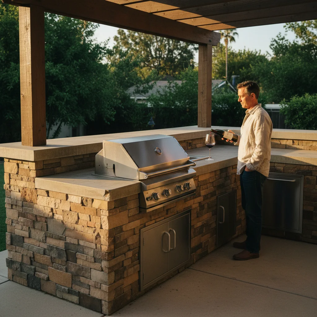 outdoor kitchen project documentary photograph