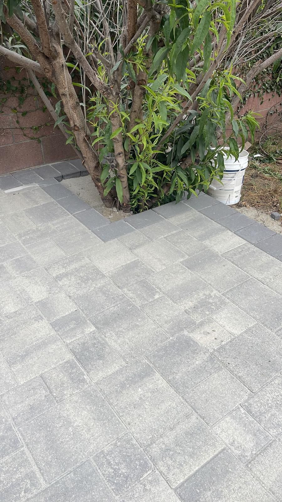 Full Front Yard Interlocking Paver Driveway