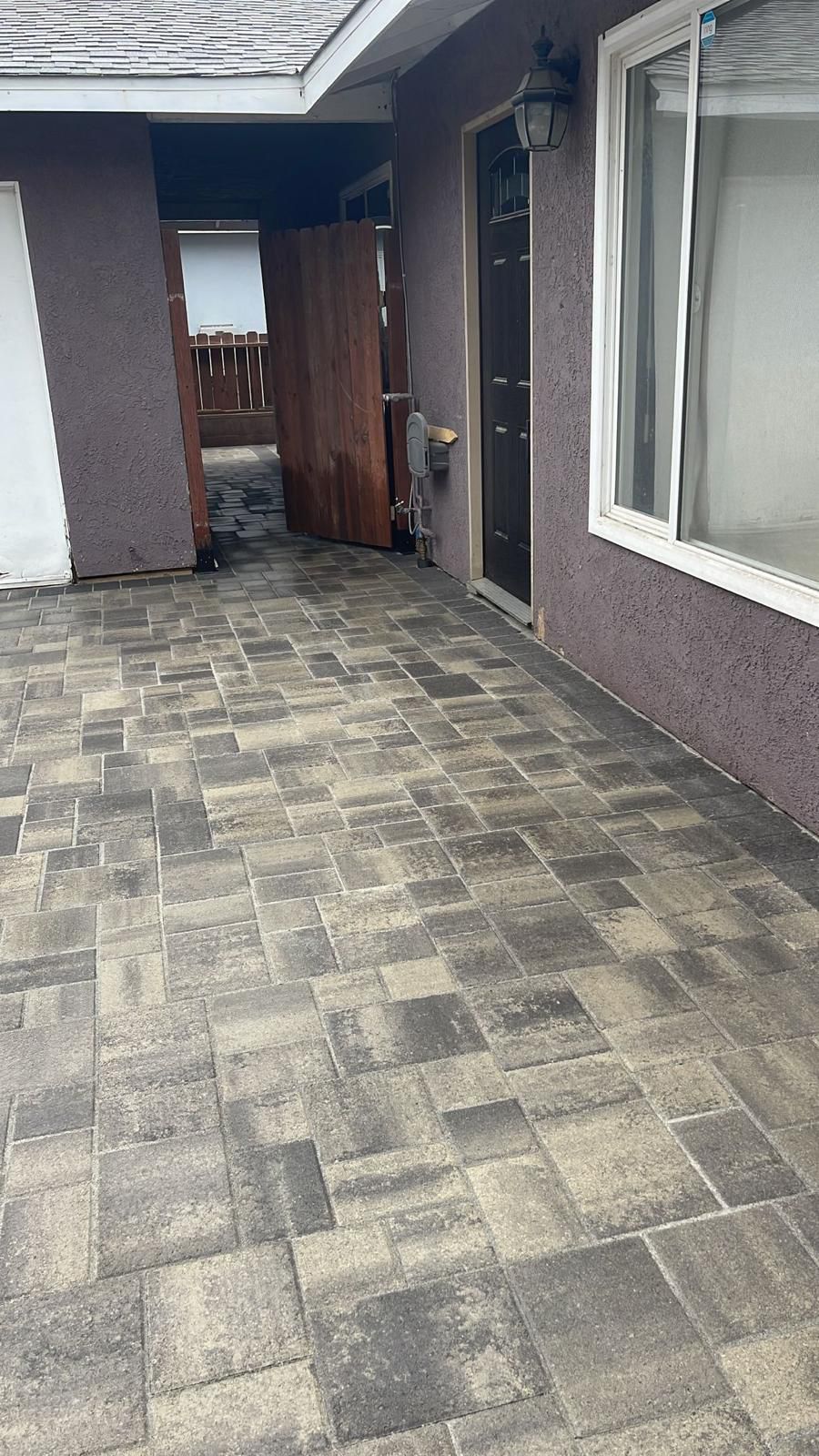 Paver Entryway With Decorative Tree Well